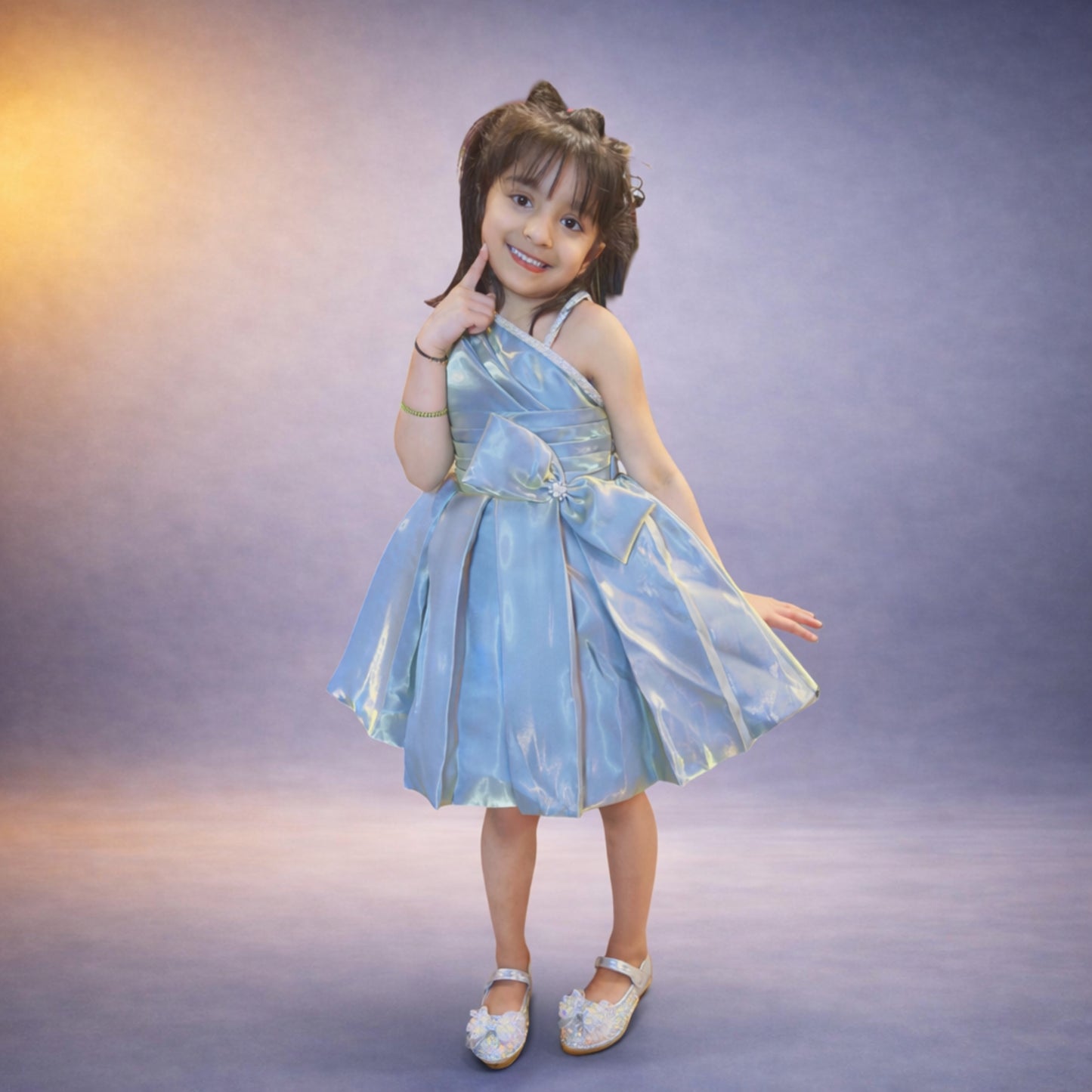 Elegant Blue Party Dress for Girls