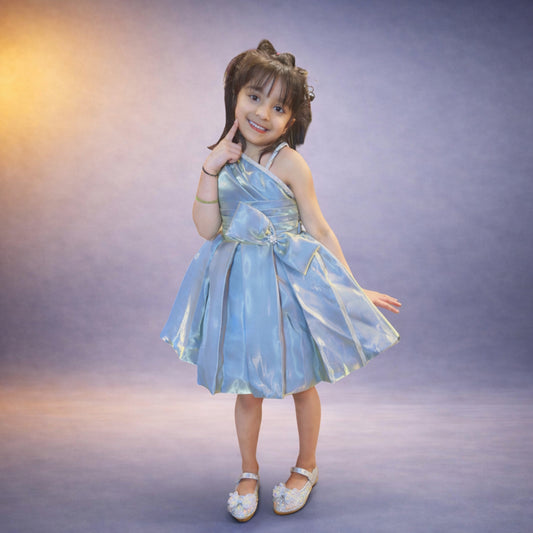 Elegant Blue Party Dress for Girls