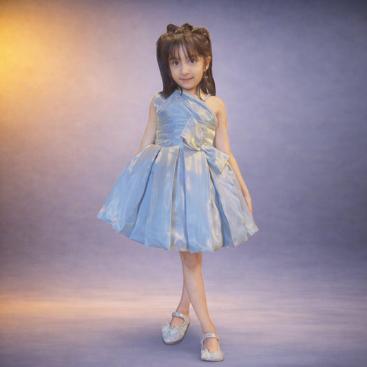 Elegant Blue Party Dress for Girls