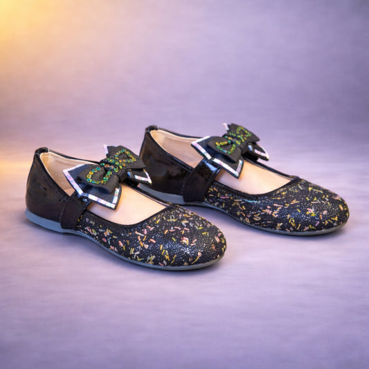 Stylish Black Glitter Shoes for Kids